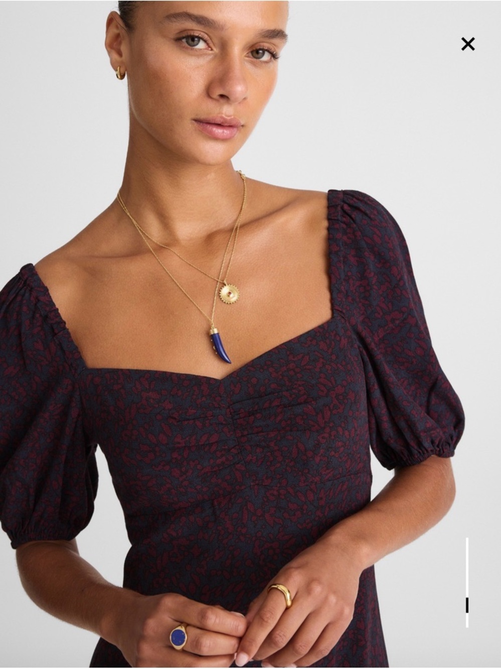 NWT Madewell Puff-Sleeve Sweetheart Midi Dress, 4 - Picture 5 of 6